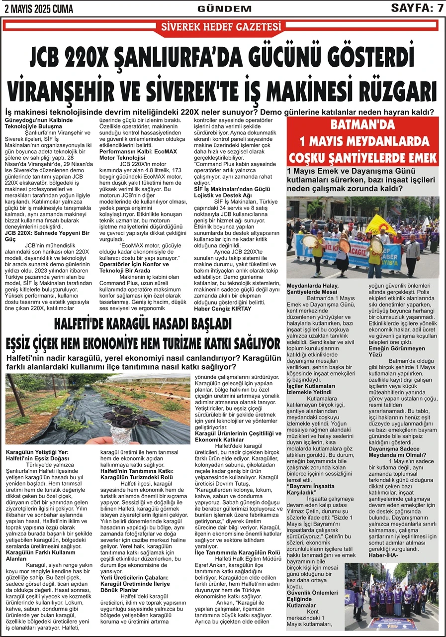 2.05.2025 Tarihli Gazetemiz