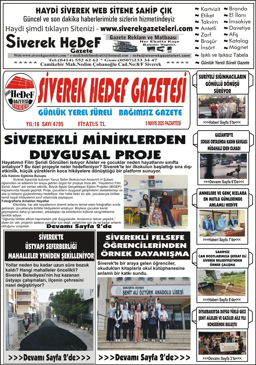 5.05.2025 Tarihli Gazetemiz