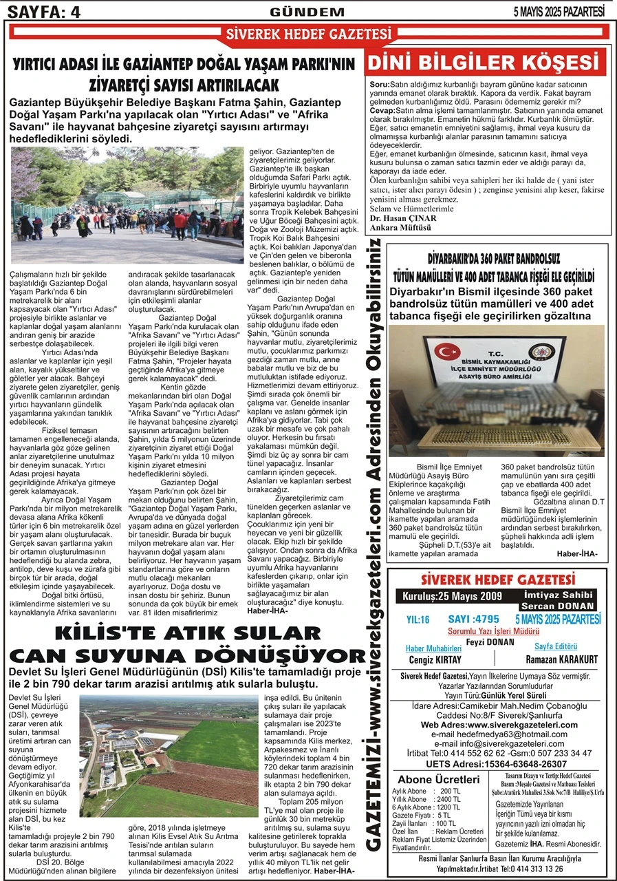 5.05.2025 Tarihli Gazetemiz