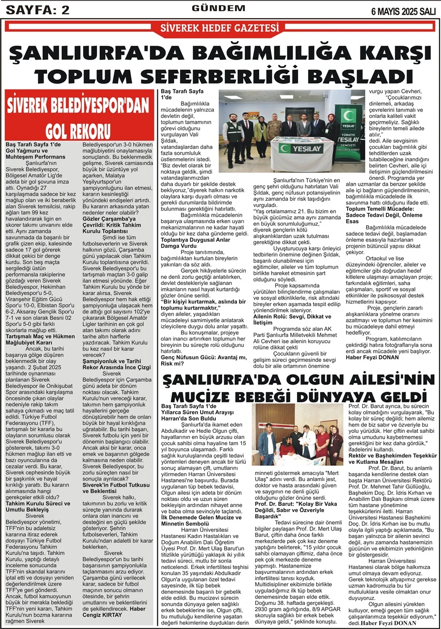6.05.2025 Tarihli Gazetemiz