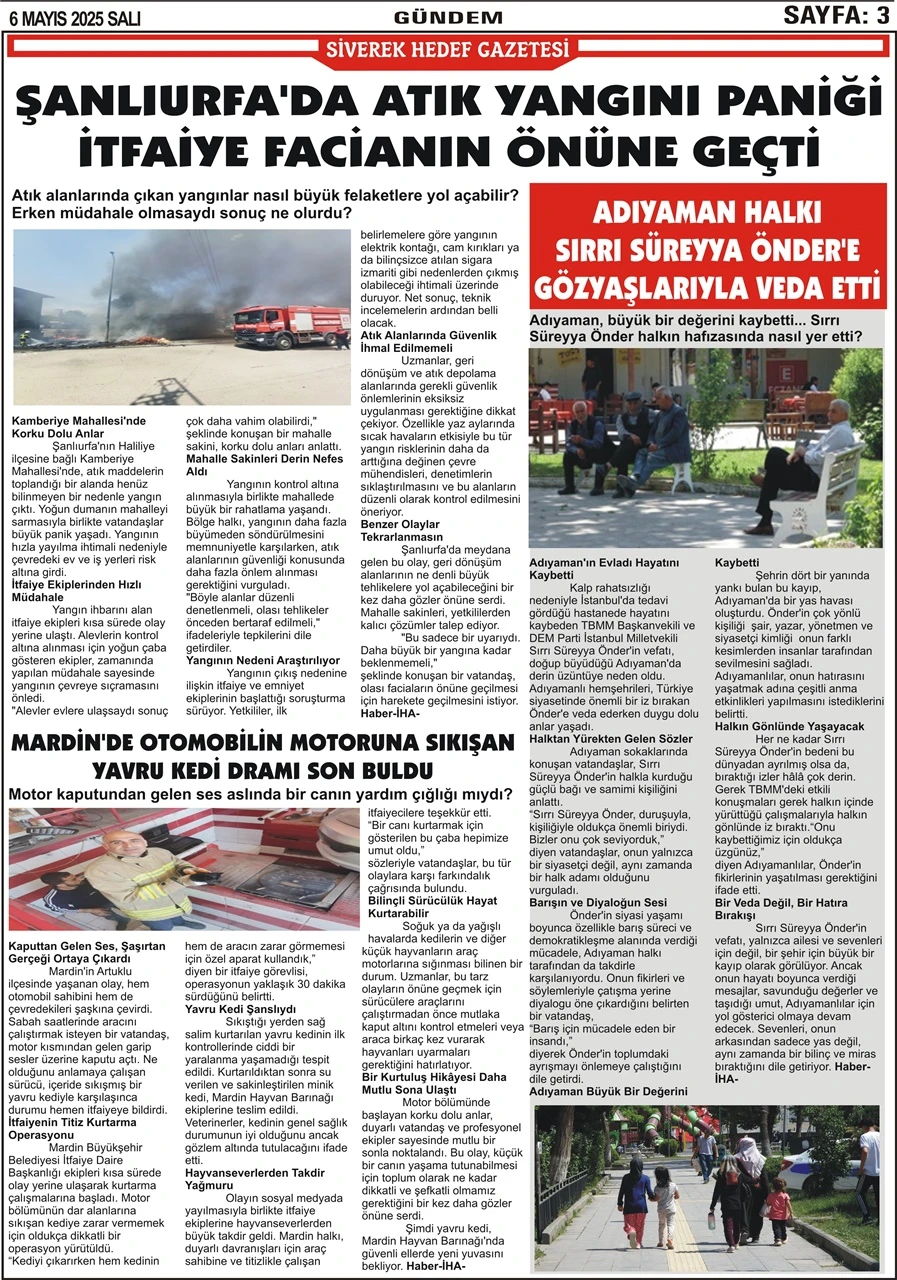 6.05.2025 Tarihli Gazetemiz