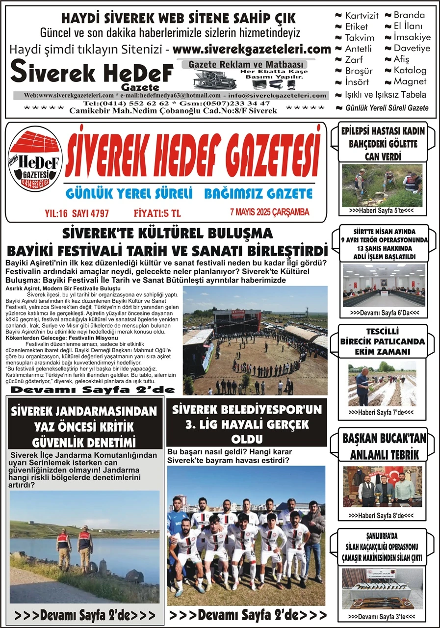 7.05.2025 Tarihli Gazetemiz