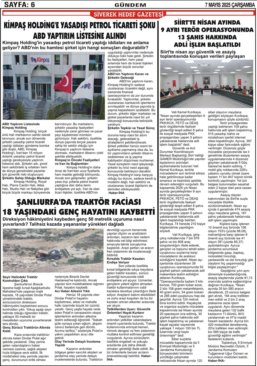 7.05.2025 Tarihli Gazetemiz