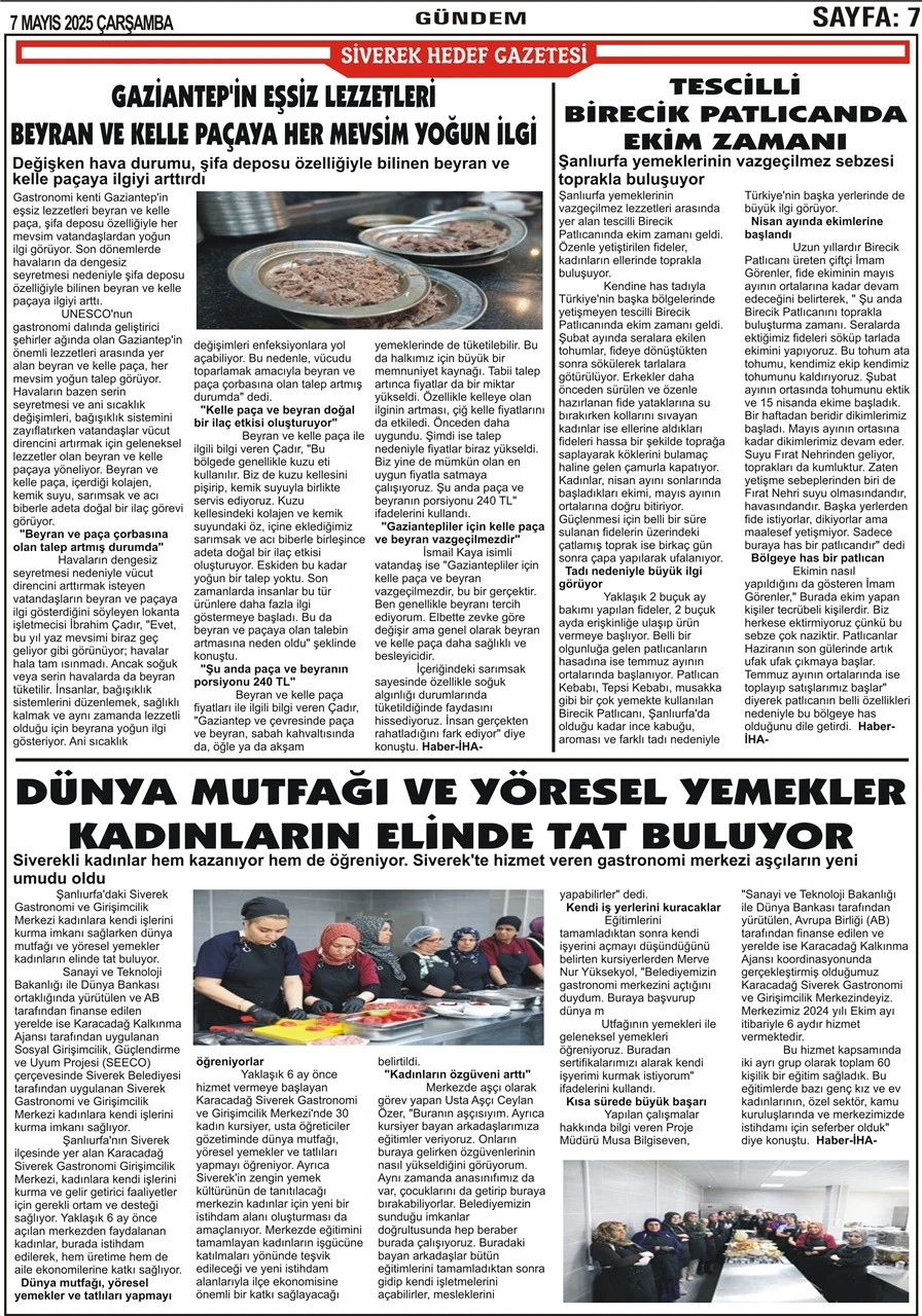 7.05.2025 Tarihli Gazetemiz