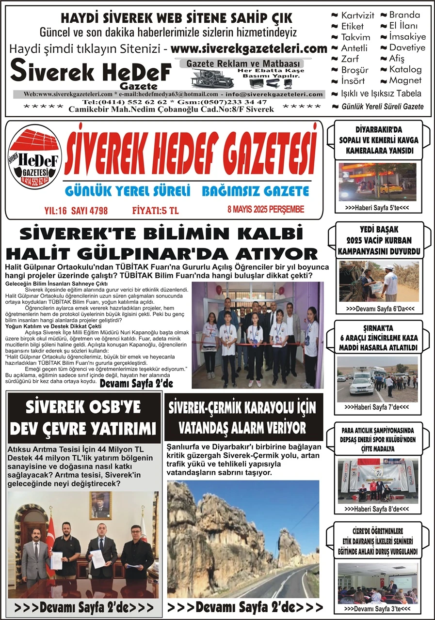 8.05.2025 Tarihli Gazetemiz