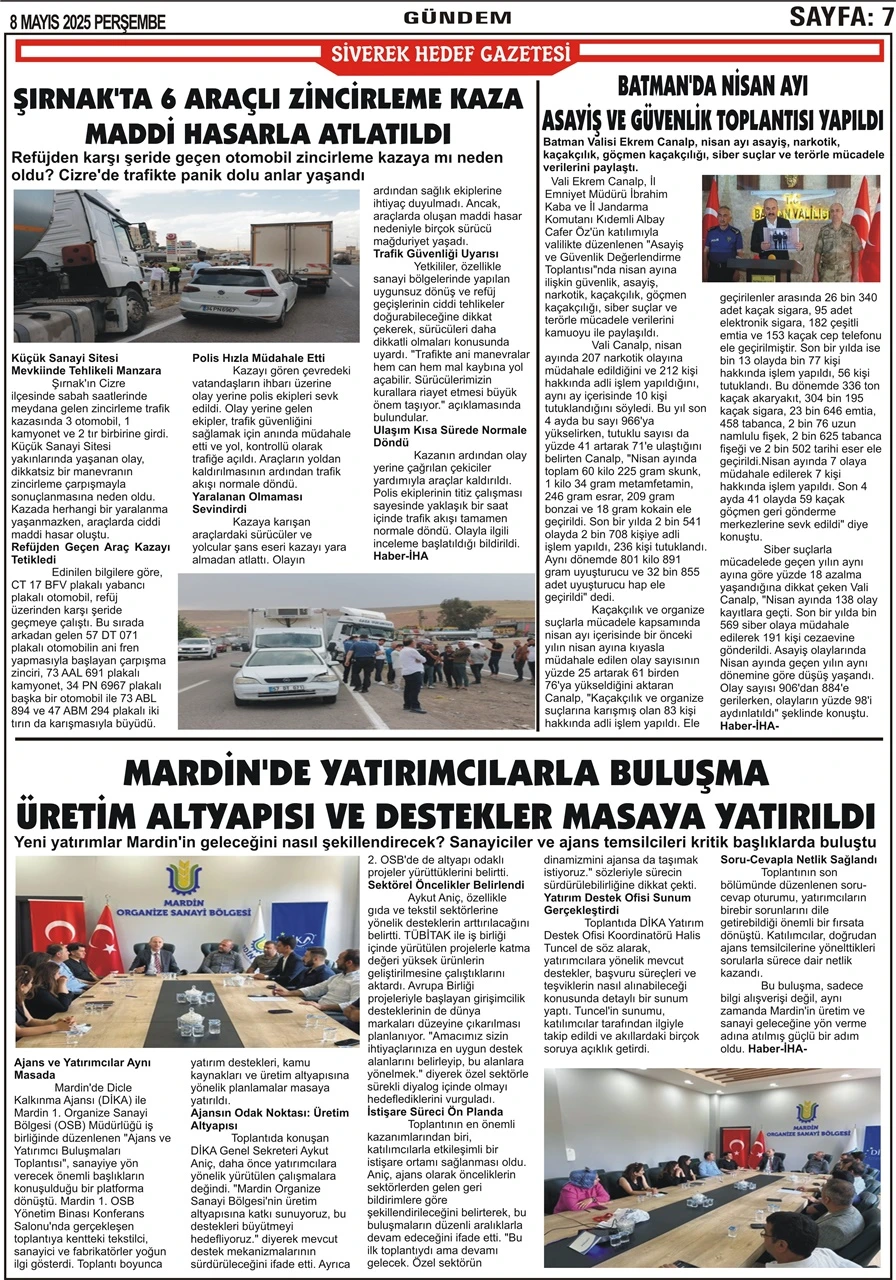 8.05.2025 Tarihli Gazetemiz