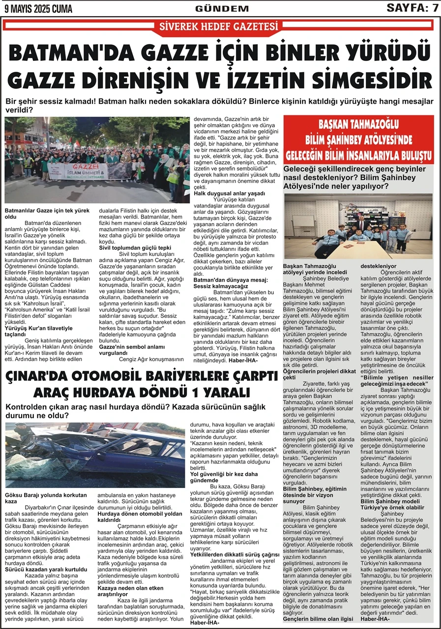 09.05.2025 Tarihli Gazetemiz