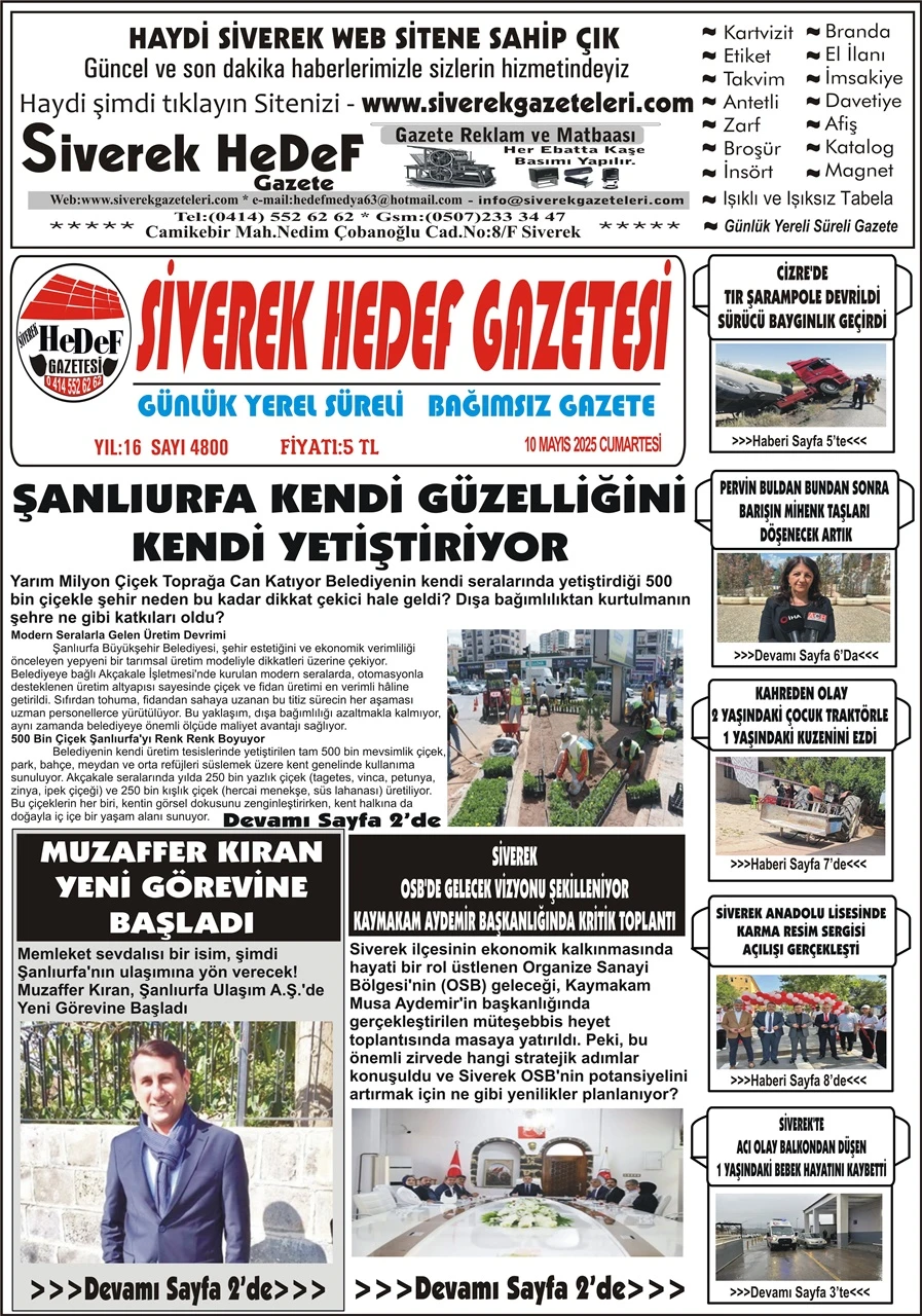 10.05.2025 Tarihli Gazetemiz 