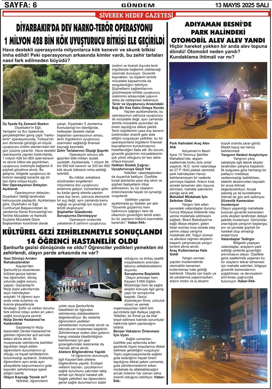13.05.2025 Tarihli Gazetemiz