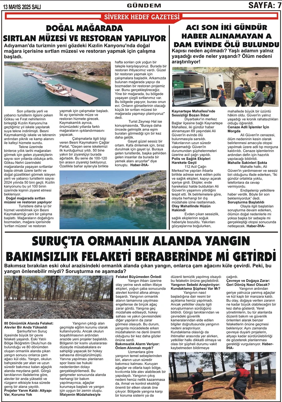 13.05.2025 Tarihli Gazetemiz