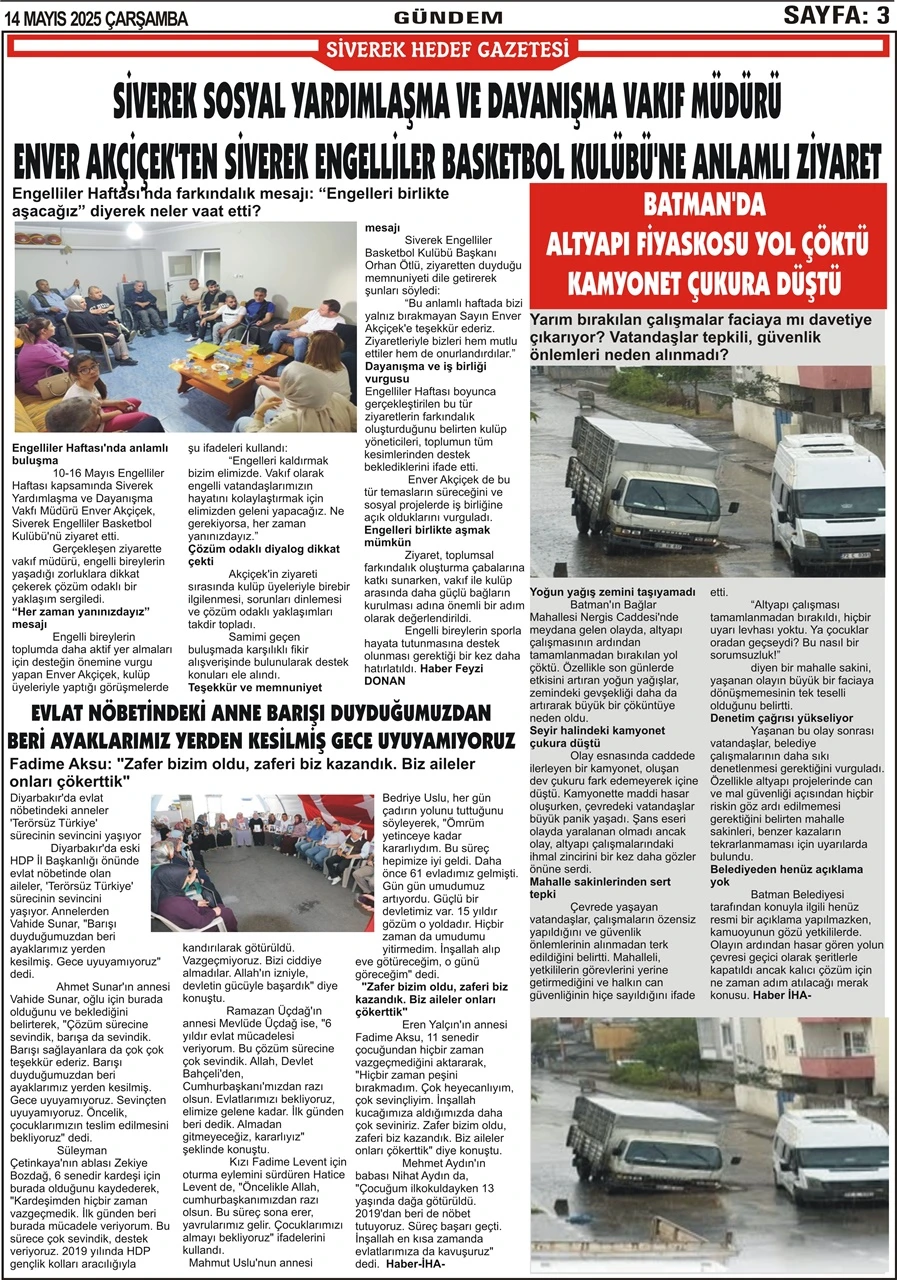 14.05.2025 Tarihli Gazetemiz