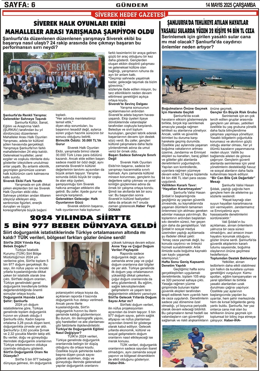 14.05.2025 Tarihli Gazetemiz