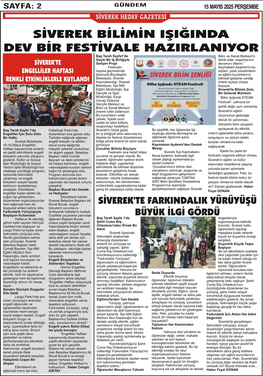 15.05.2025  Tarihli Gazetemiz