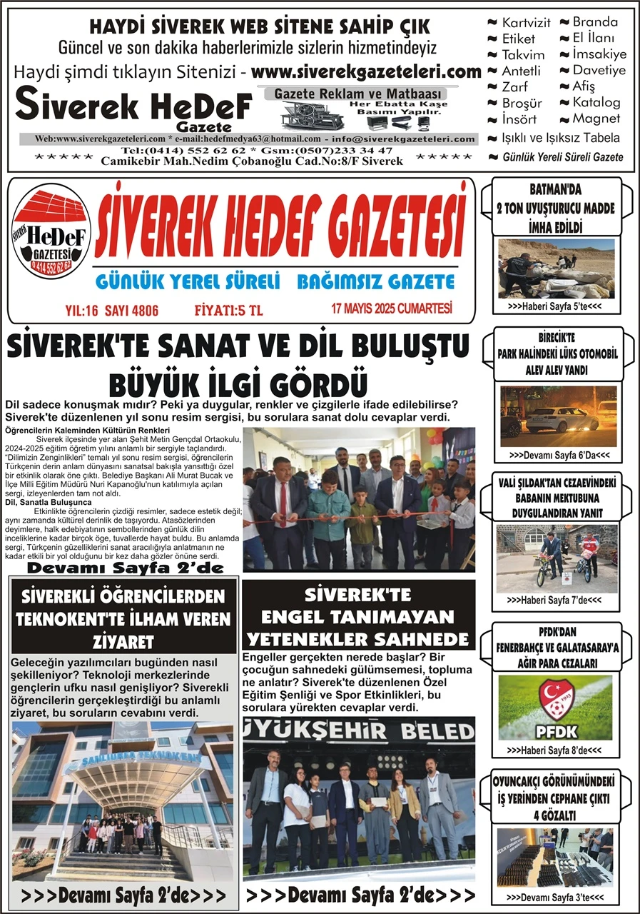 17.05.2025 Tarihli Gazetemiz