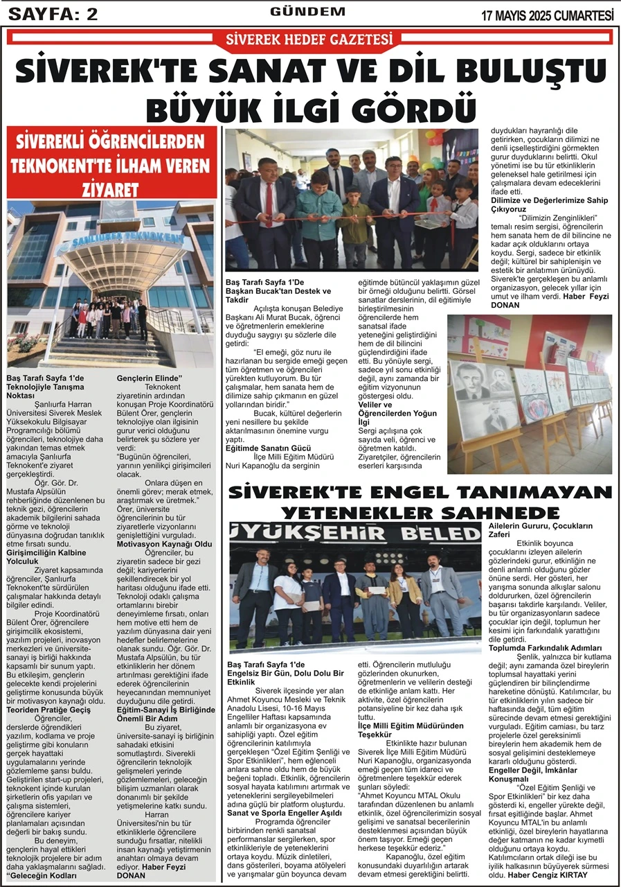 17.05.2025 Tarihli Gazetemiz