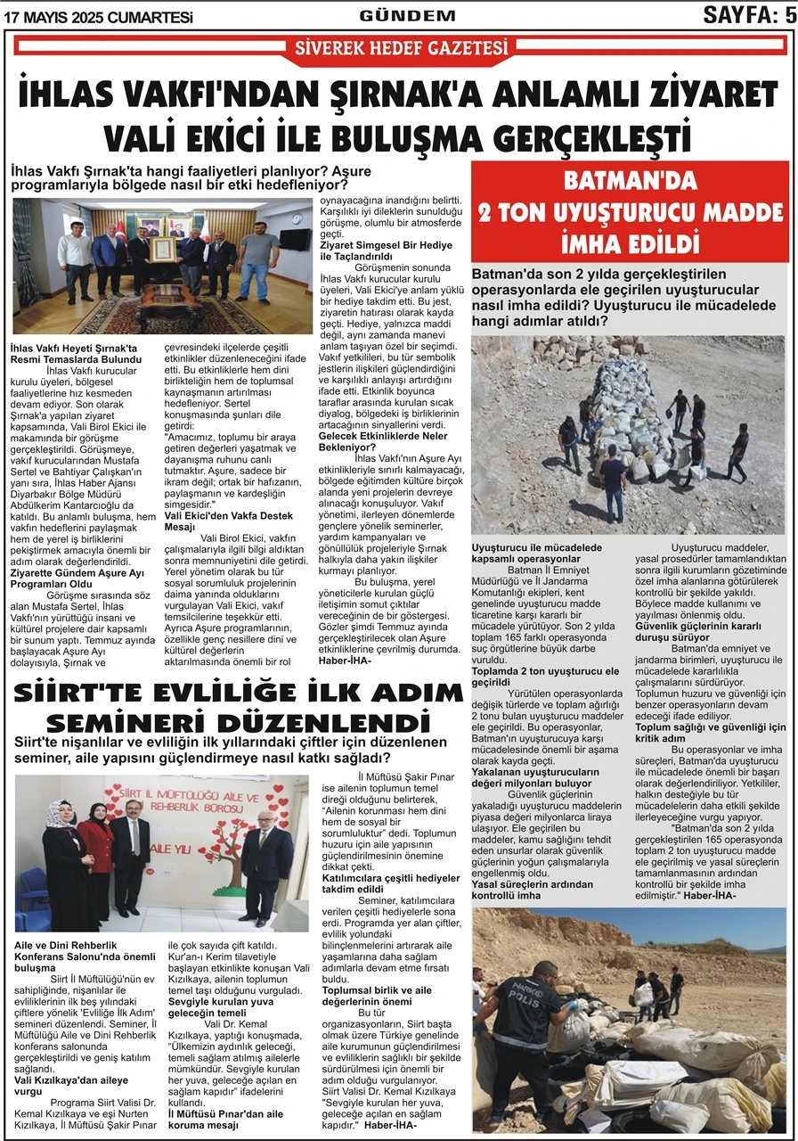 17.05.2025 Tarihli Gazetemiz