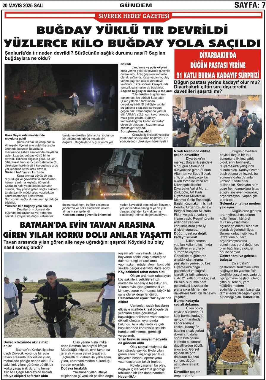20.05.2025 Tarihli Gazetemiz