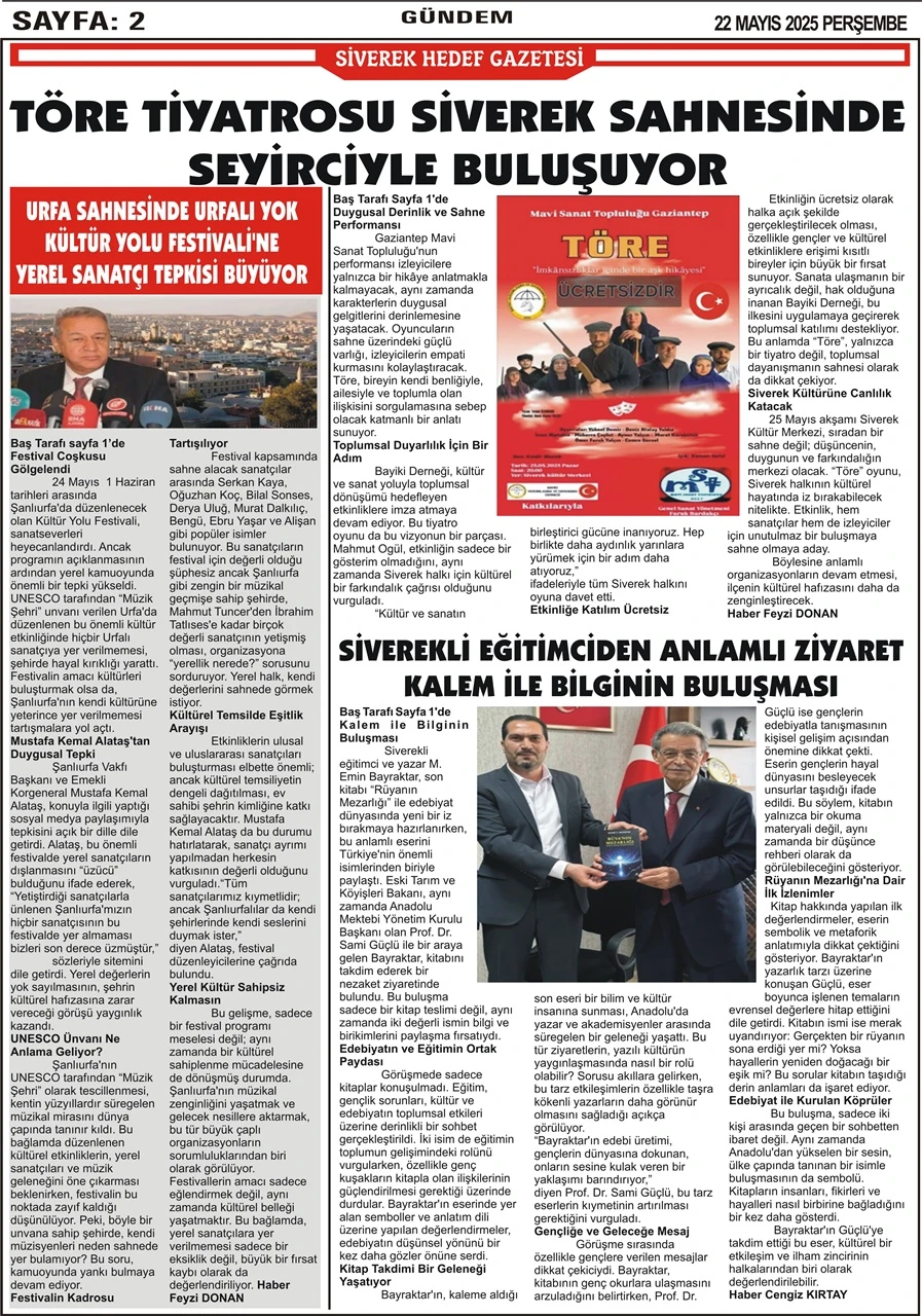 22.05.2025 Tarihli Gazetemiz