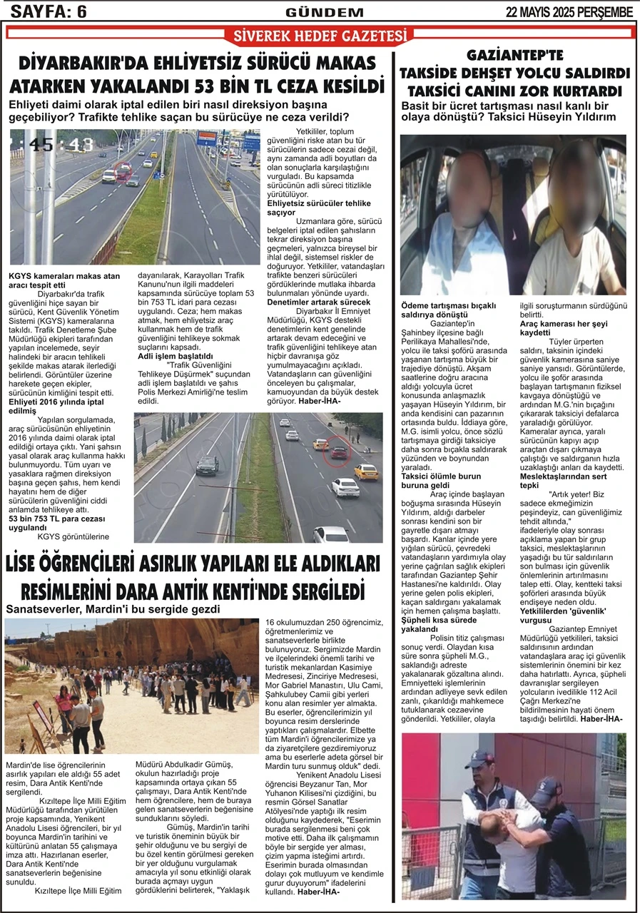22.05.2025 Tarihli Gazetemiz