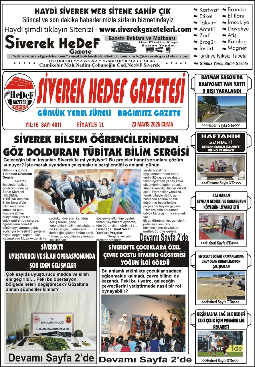 23.05.2025 Tarihli Gazetemiz