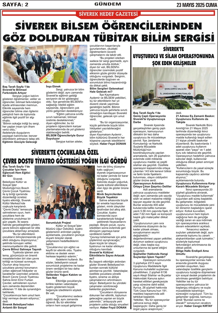 23.05.2025 Tarihli Gazetemiz
