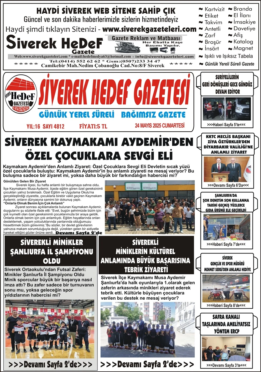24.05.2025 Tarihli Gazetemiz