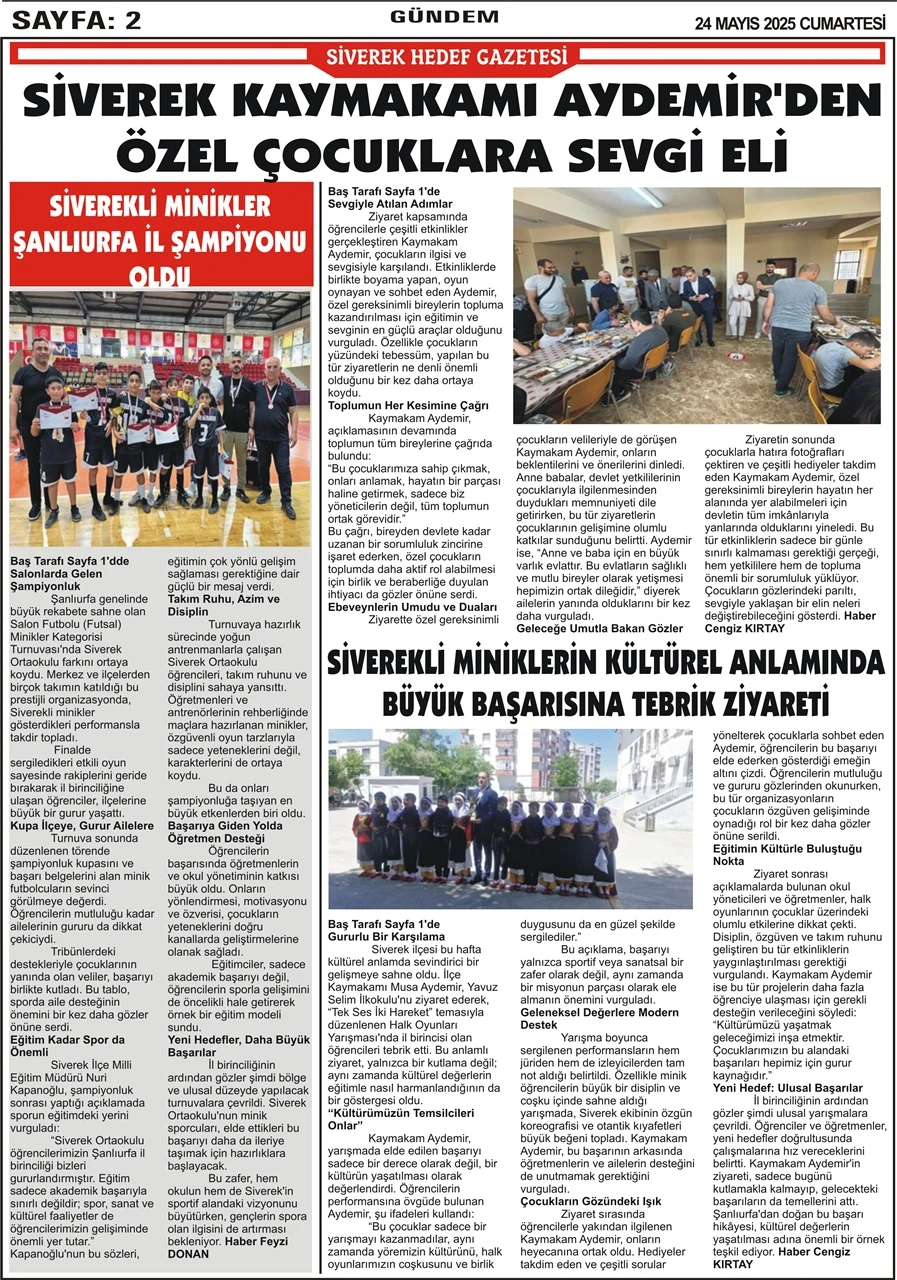 24.05.2025 Tarihli Gazetemiz