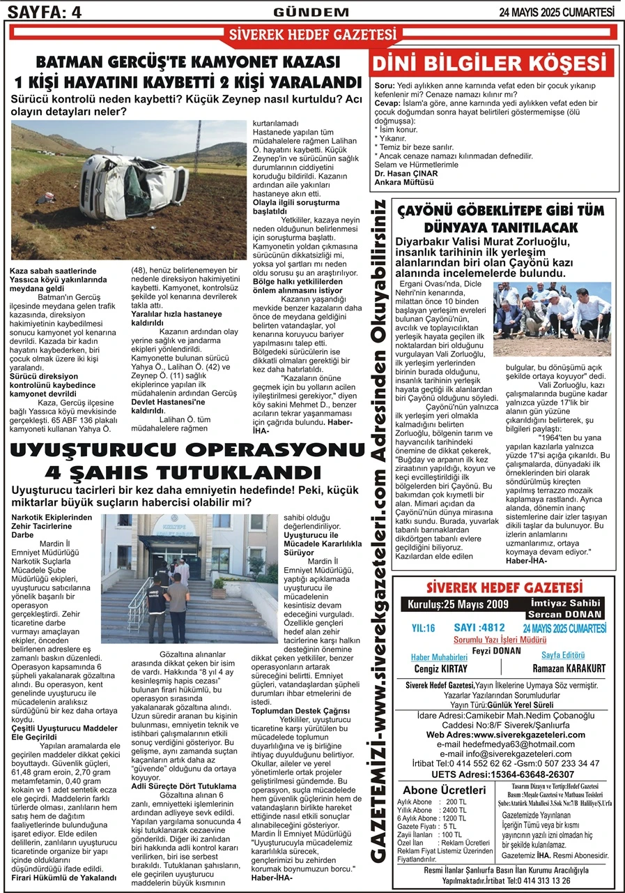 24.05.2025 Tarihli Gazetemiz
