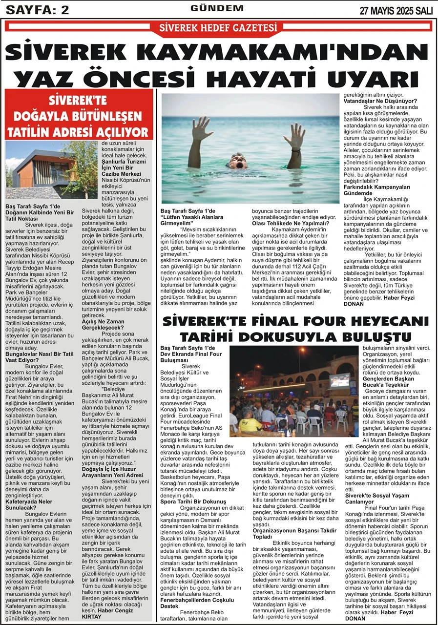 27.05.2025 Tarihli Gazetemiz