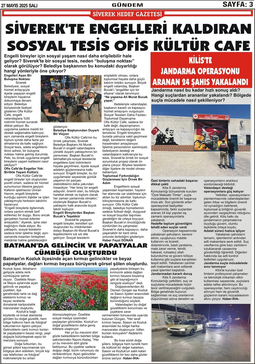 27.05.2025 Tarihli Gazetemiz