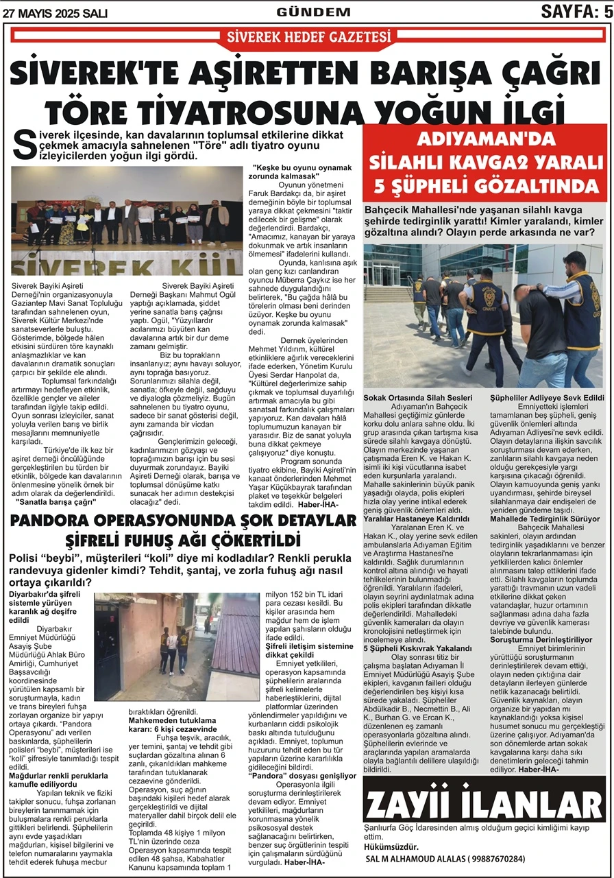 27.05.2025 Tarihli Gazetemiz