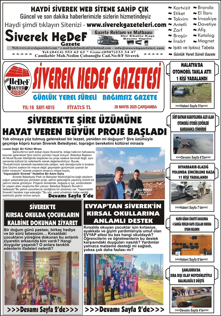 28.05.2025 Tarihli Gazetemiz 