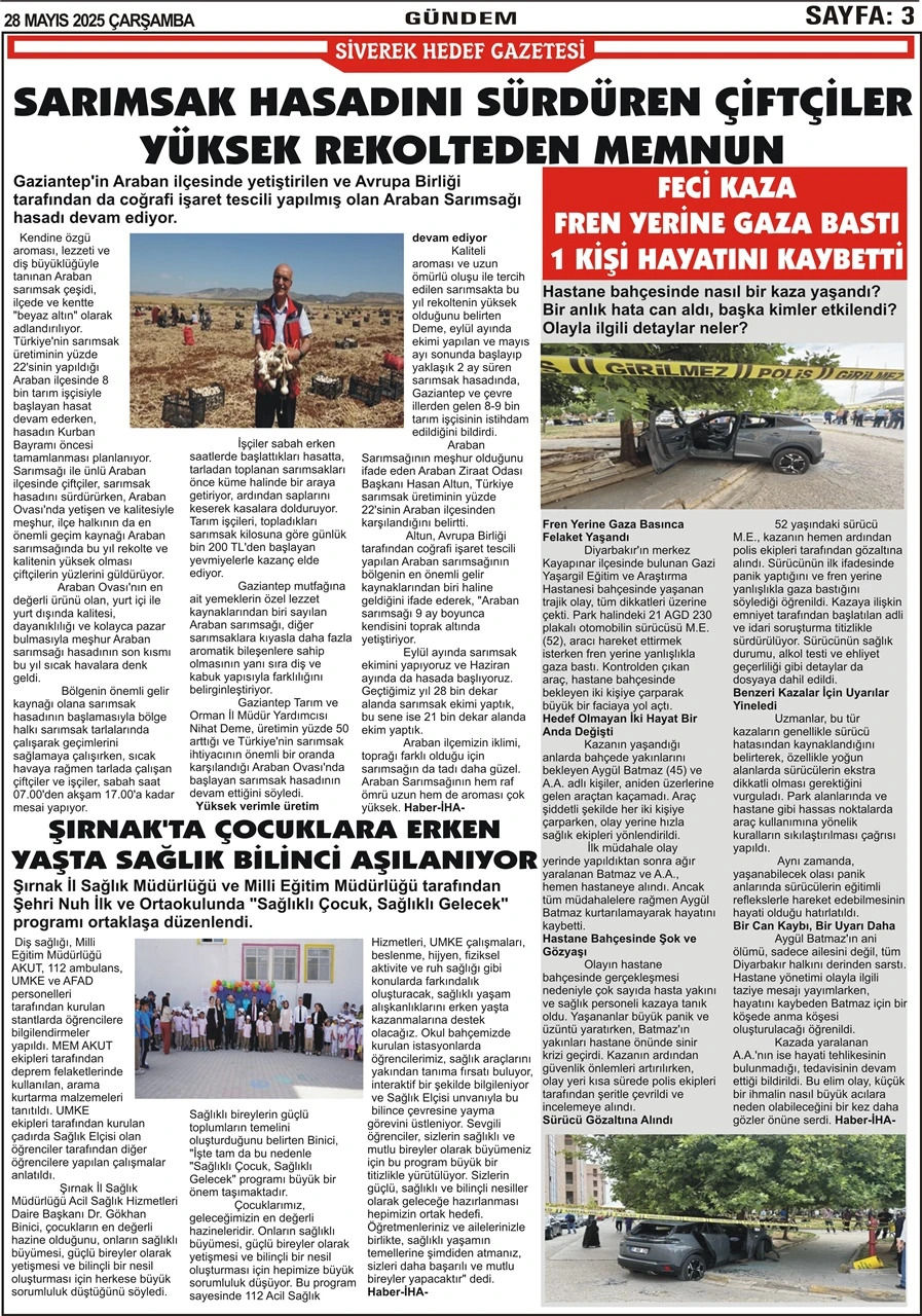 28.05.2025 Tarihli Gazetemiz 