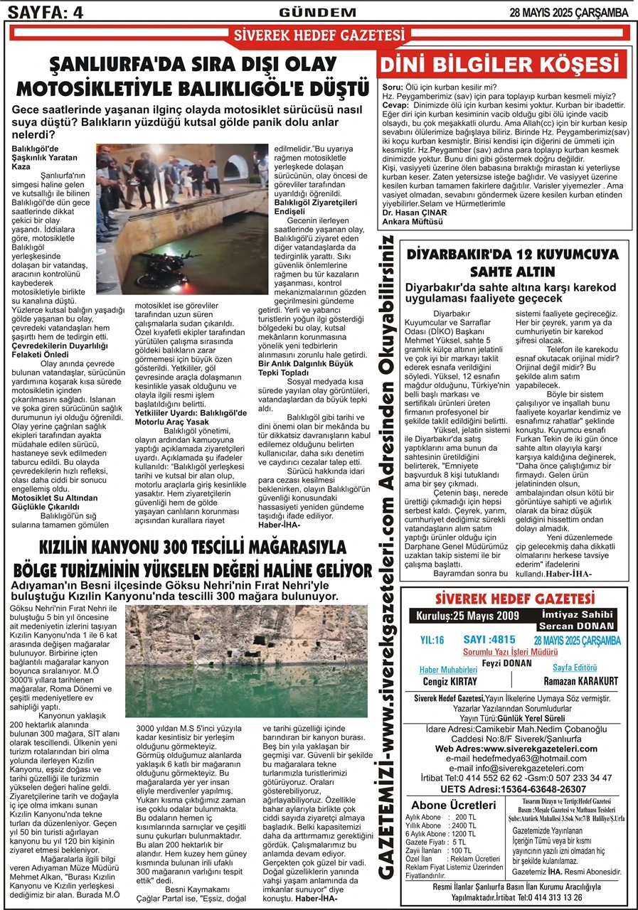28.05.2025 Tarihli Gazetemiz 