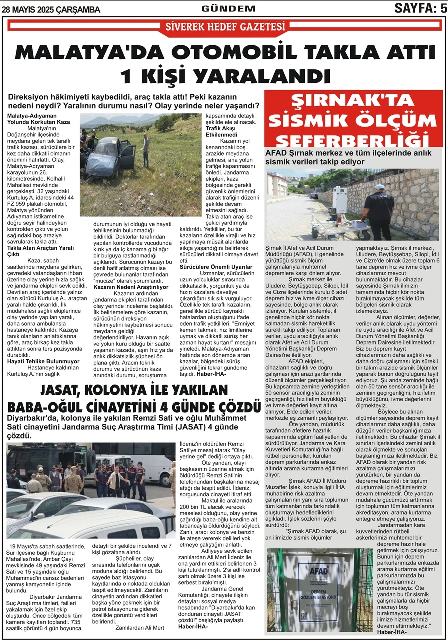 28.05.2025 Tarihli Gazetemiz 