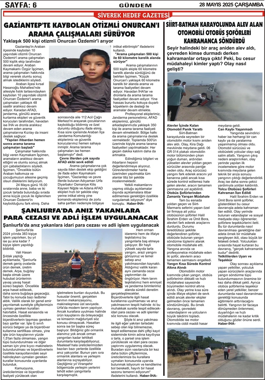 28.05.2025 Tarihli Gazetemiz 