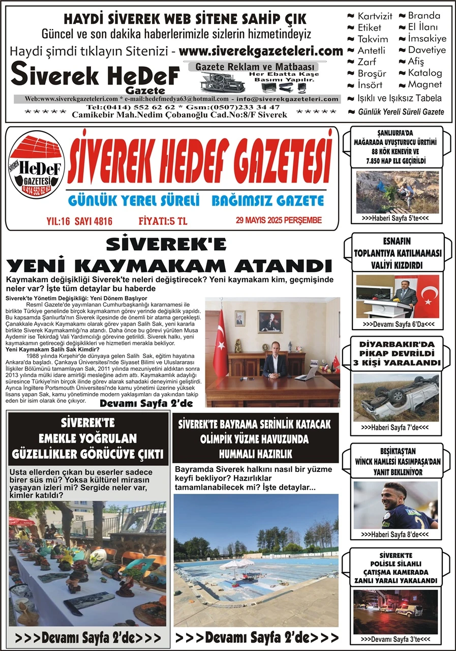 29.05.2025 Tarihli Gazetemiz