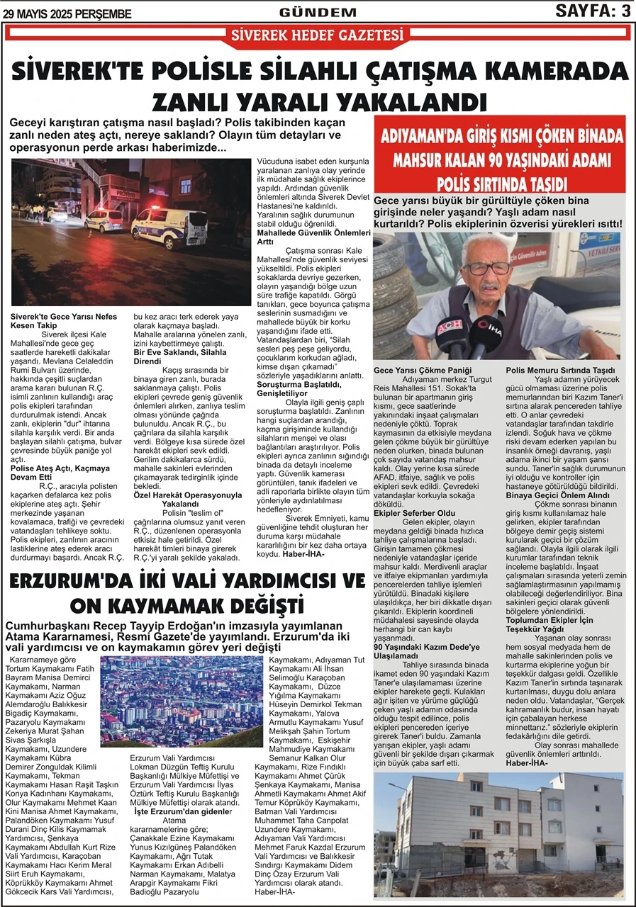 29.05.2025 Tarihli Gazetemiz