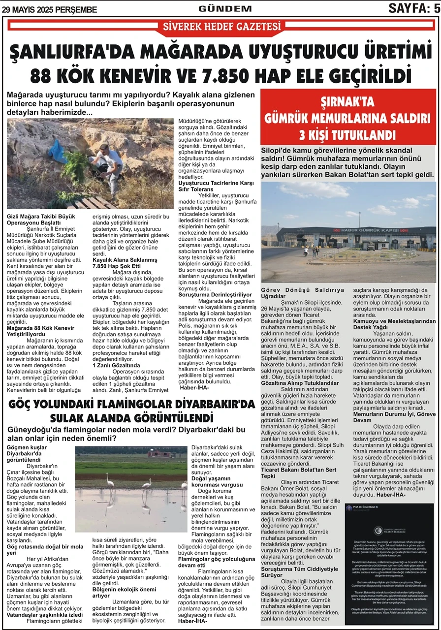29.05.2025 Tarihli Gazetemiz