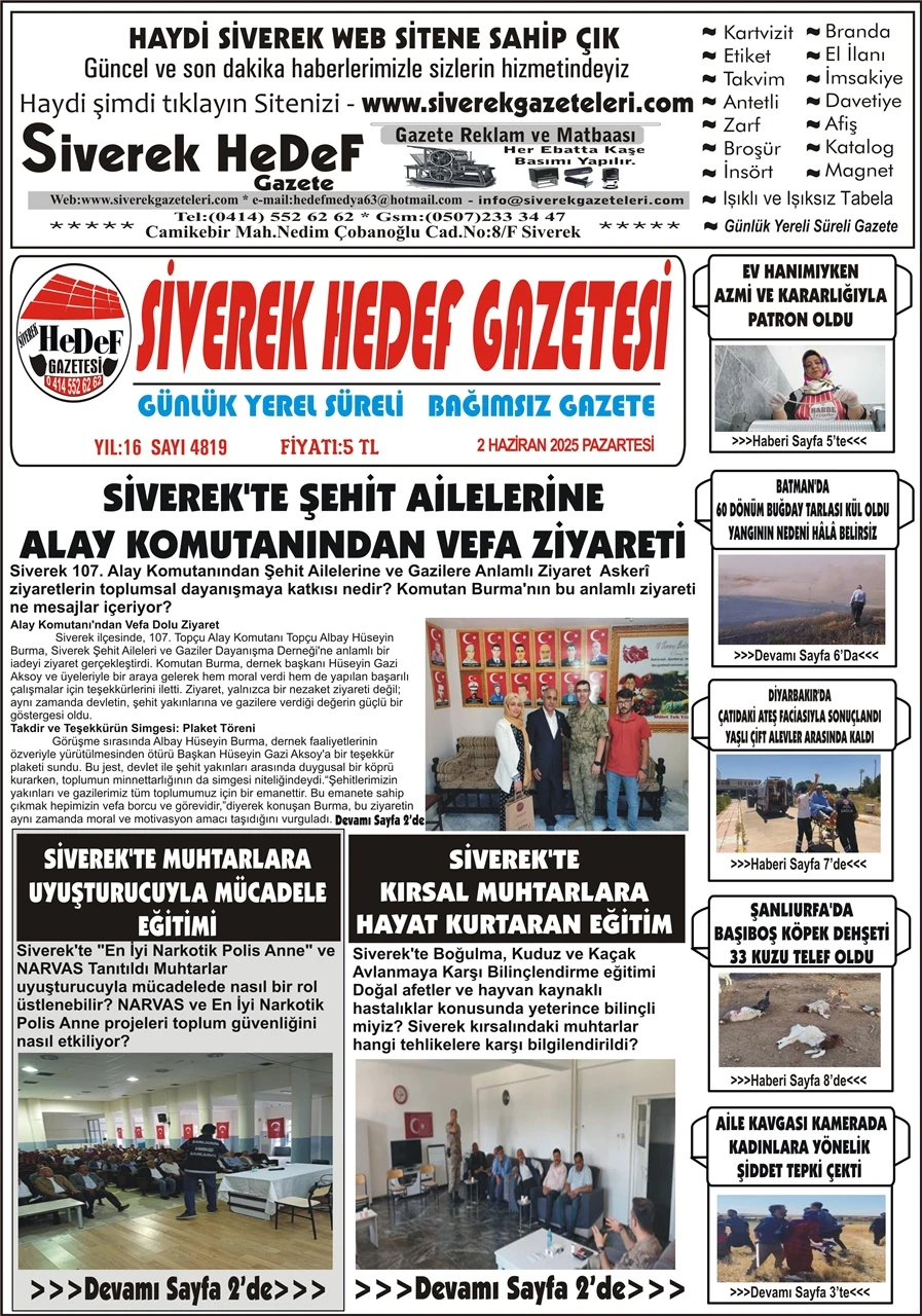 2.06.2025 Tarihli Gazetemiz