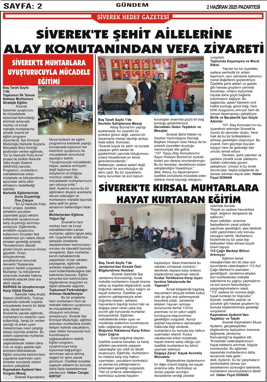 2.06.2025 Tarihli Gazetemiz