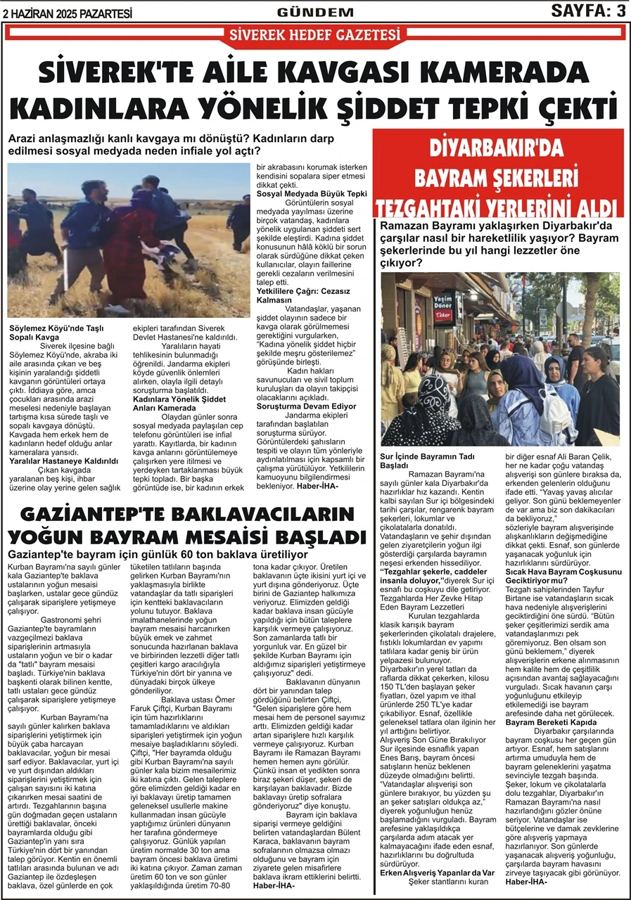 2.06.2025 Tarihli Gazetemiz