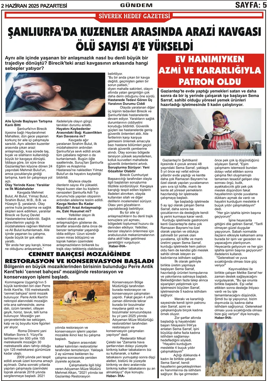 2.06.2025 Tarihli Gazetemiz