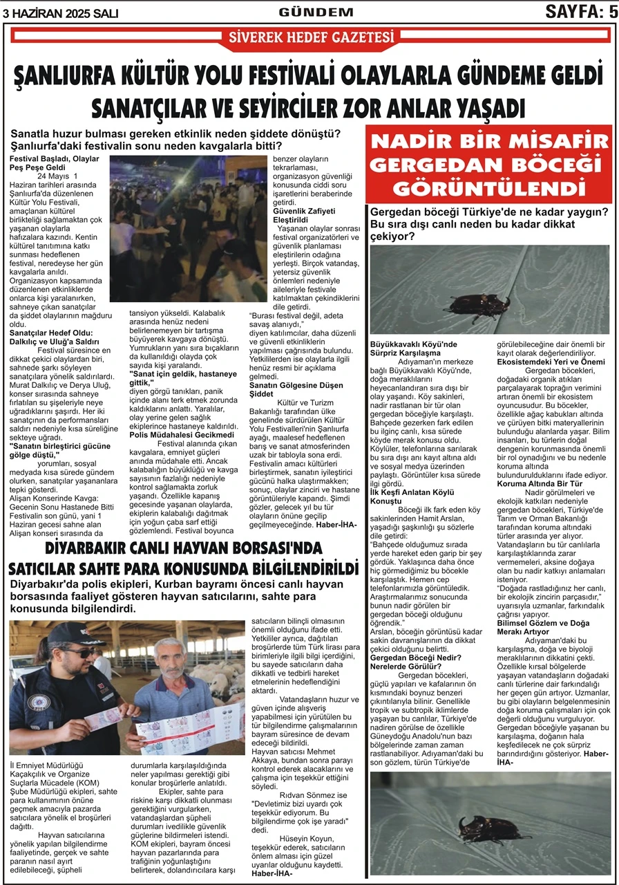3.06.2025 Tarihli Gazetemiz
