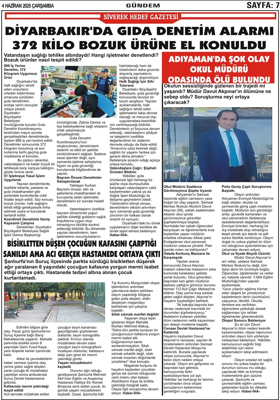 4.06.2025 Tarihli  Gazetemiz