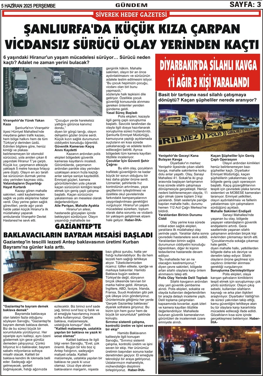 5.06.2025 Tarihli Gazetemiz
