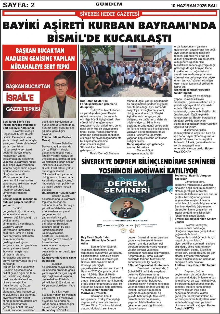 10.06.2025 Tarihli Gazetemiz