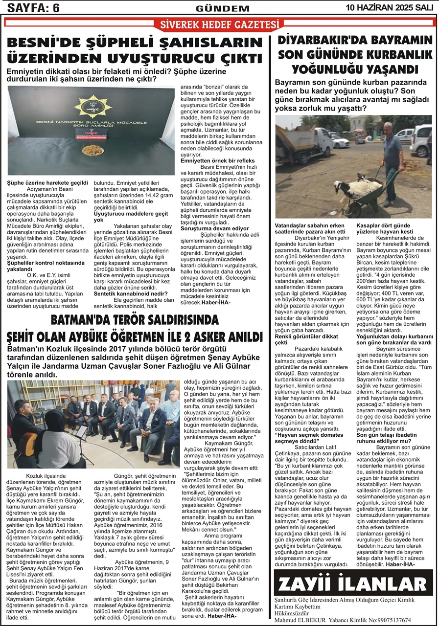 10.06.2025 Tarihli Gazetemiz