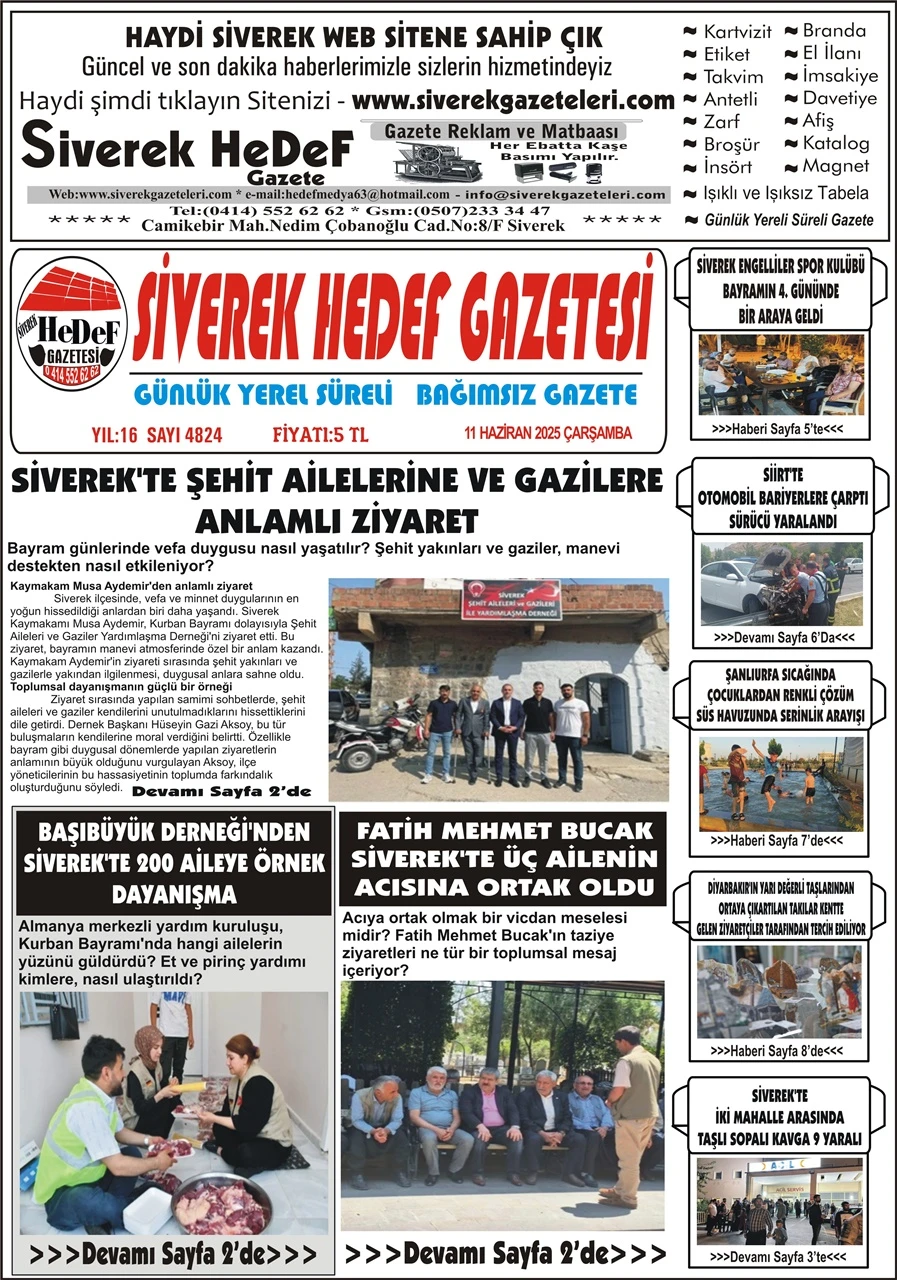 11.06.2025 Tarihli Gazetemiz