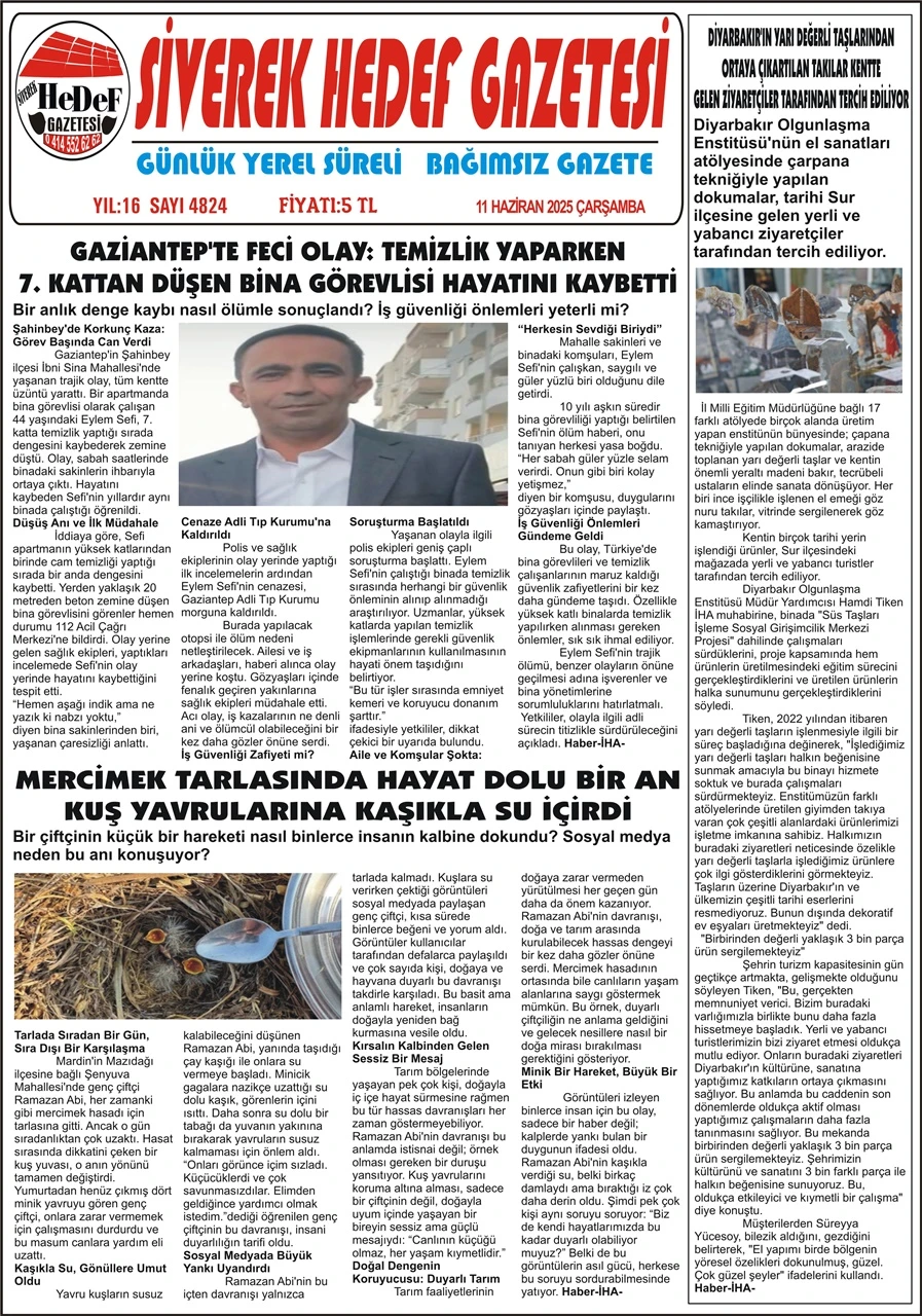 11.06.2025 Tarihli Gazetemiz